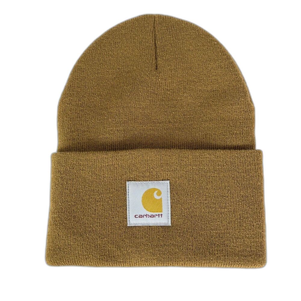 NWOT Carhartt Brown Camel Beanie Unisex One Size Grunge Winter Skater Work